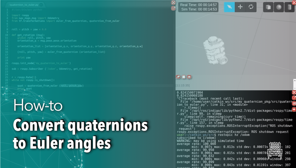 [ROS Q&A] How to convert quaternions to Euler angles