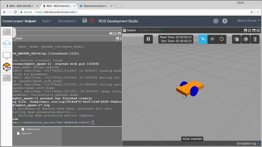 [ROS Projects] Exploring ROS with a 2 Wheeled Robot  #Part 2 – URDF Macros