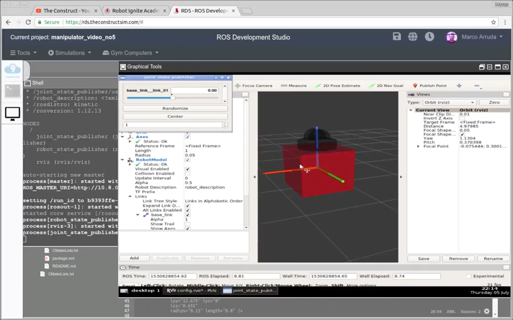 [ROS Projects] – My Robotic Manipulator #6 – STL Mesh file for URDF Link