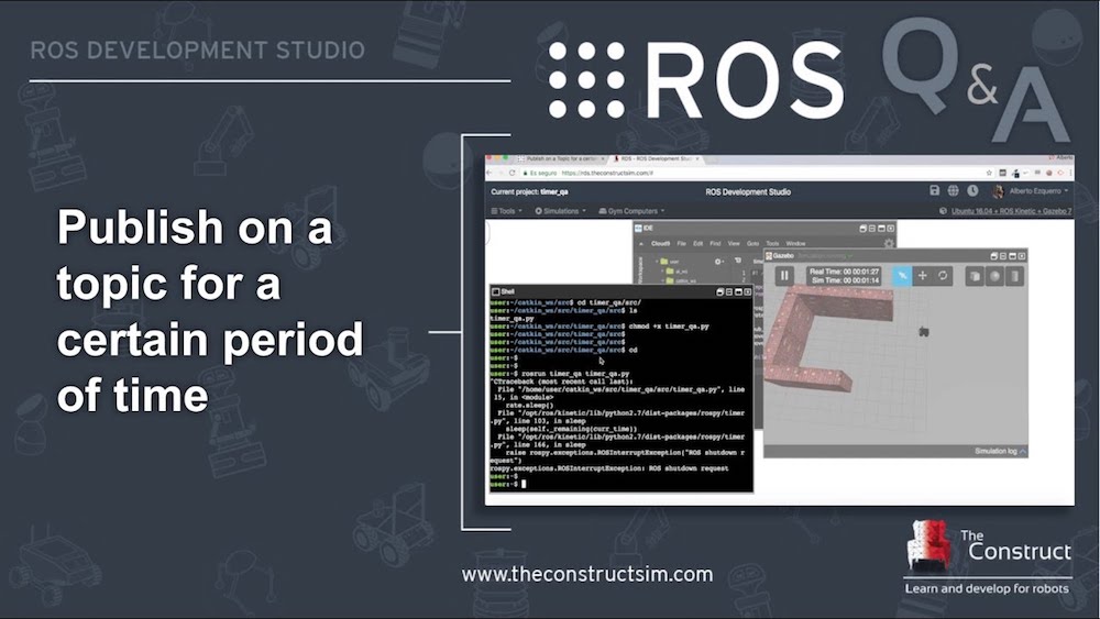 [ROS Q&A] 152 - Publish on a topic for a certain period of time