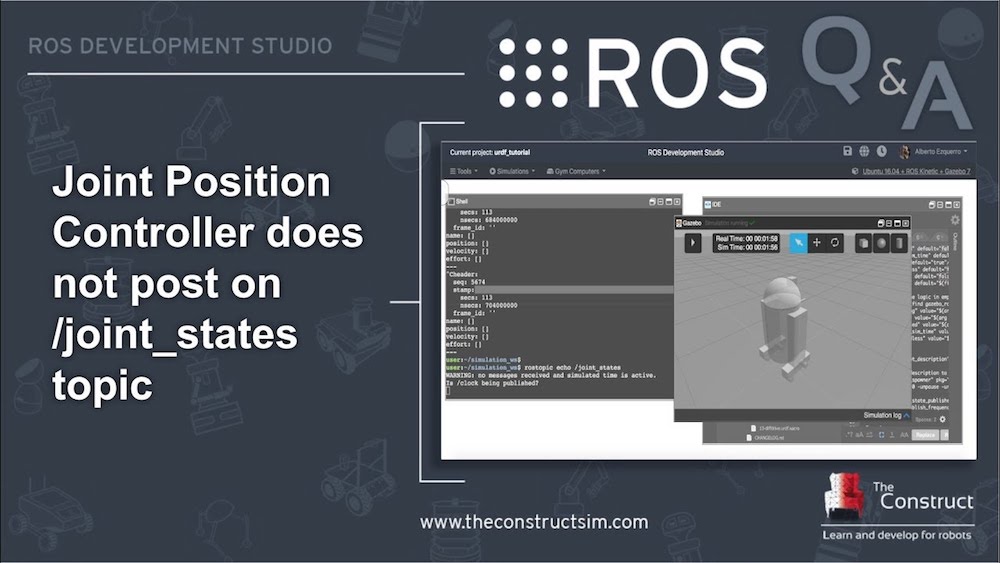[ROS Q&A] 156 - JointPositionController doesn't post on :joint_states topic