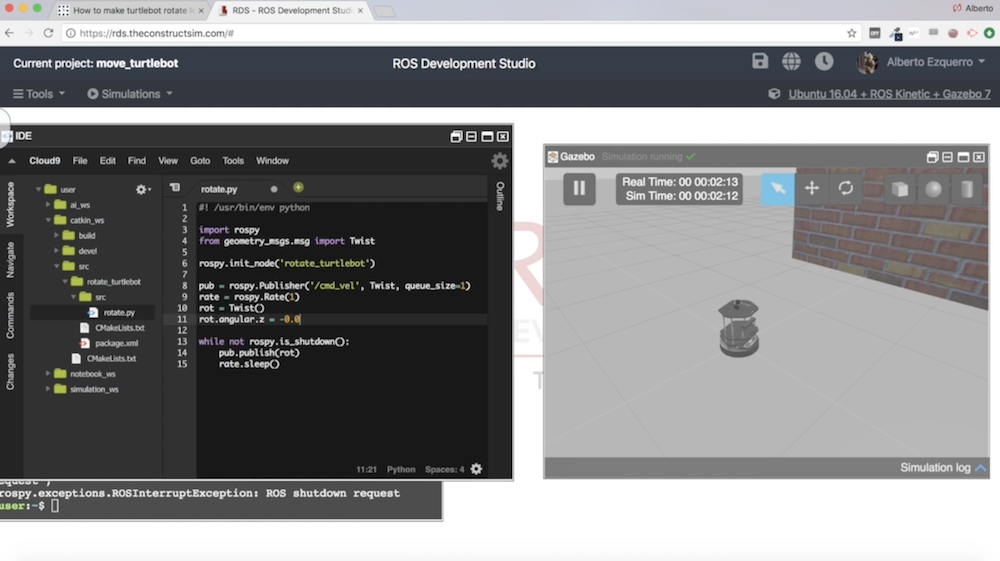 [ROS Q&A] 157 – How to make TurtleBot rotate left and right?