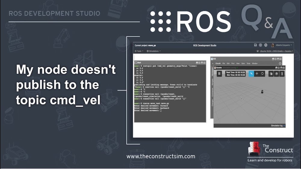 [ROS Q&A] 160 - My node doesn't publish to the topic cmd_vel