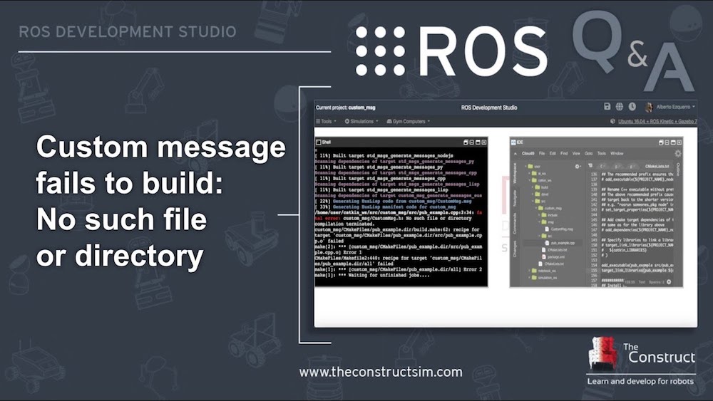 [ROS Q&A] 163 - Custom message fails to build- No such file or directory