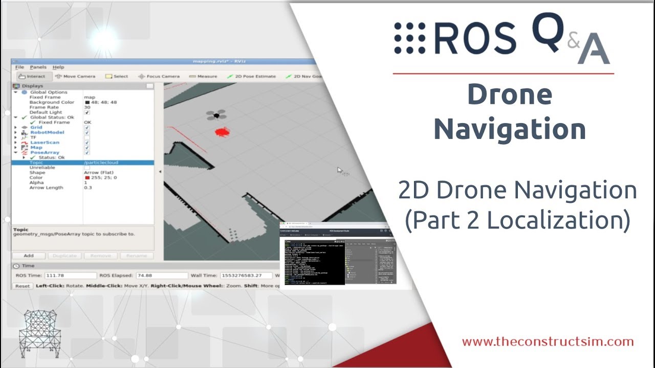 [ROS Q&A] 182 – 2D Drone Navigation (Part 2 Localization)