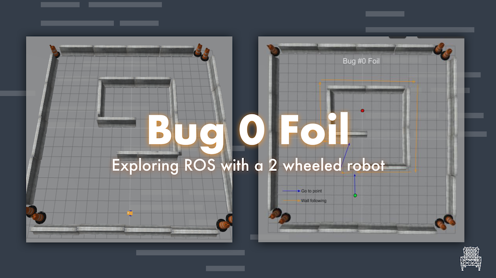 Exploring ROS with a 2 wheeled robot #9 – Bug 0 Foil