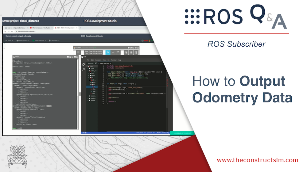 [ROS Q&A] 196  – How to Output Odometry Data