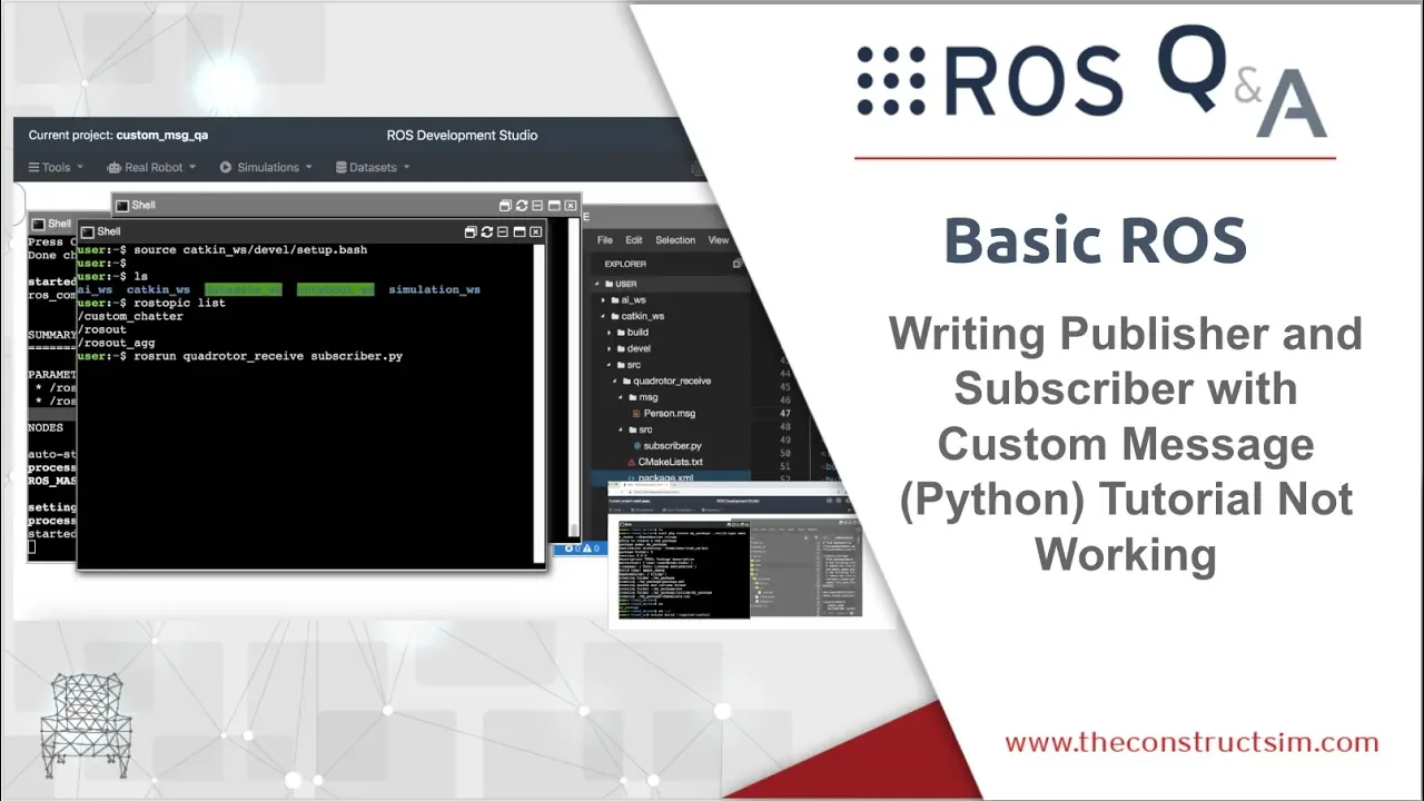 Writing a Publisher and Subscriber with a Custom Message(Python)