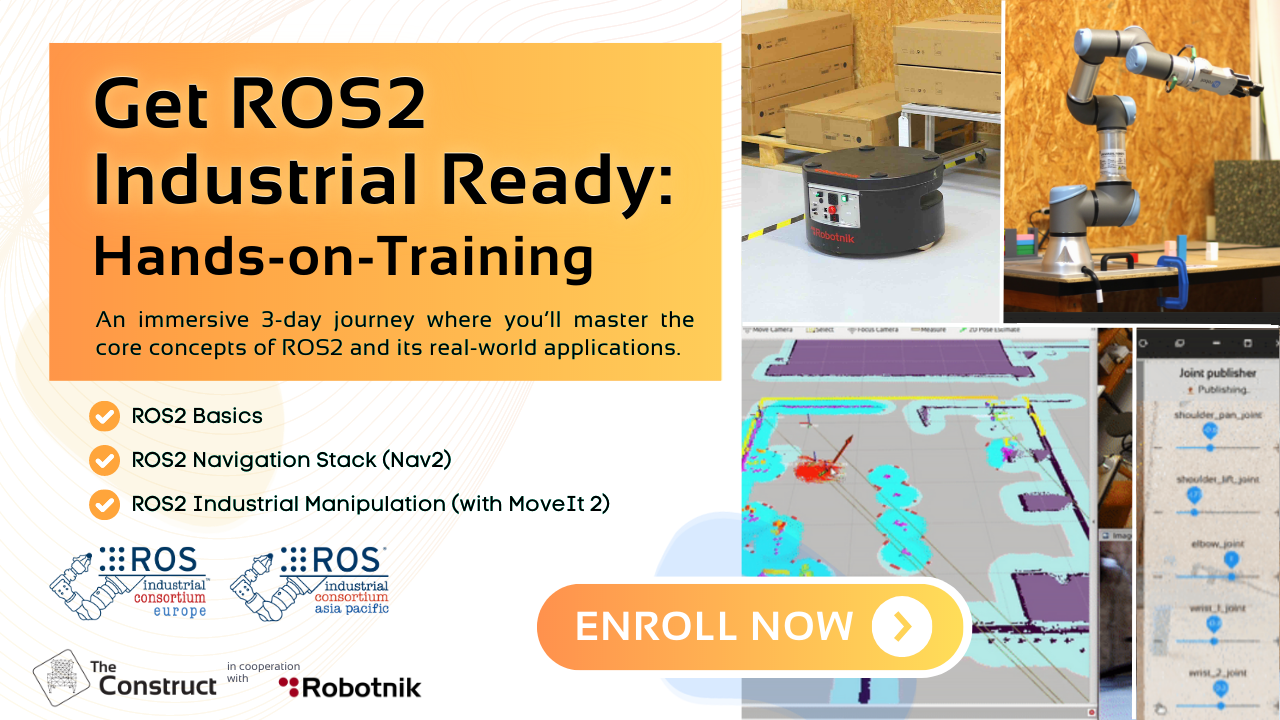 Get ROS2 Industrial Ready- Hands-On Training by The Construct cover.png