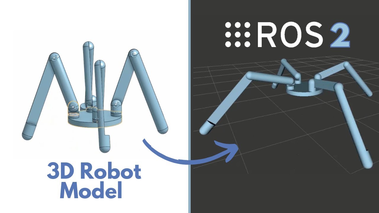 How to Export a 3D Robot Model to ROS2 - Onshape CAD to URDF