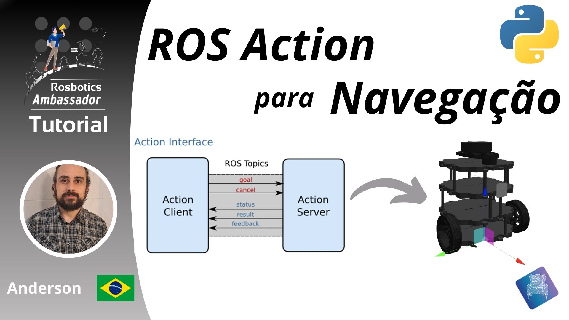 Como utilizar uma Action do ROS para resolver um problema prático de navegação em Python – ROS Portuguese Tutorial