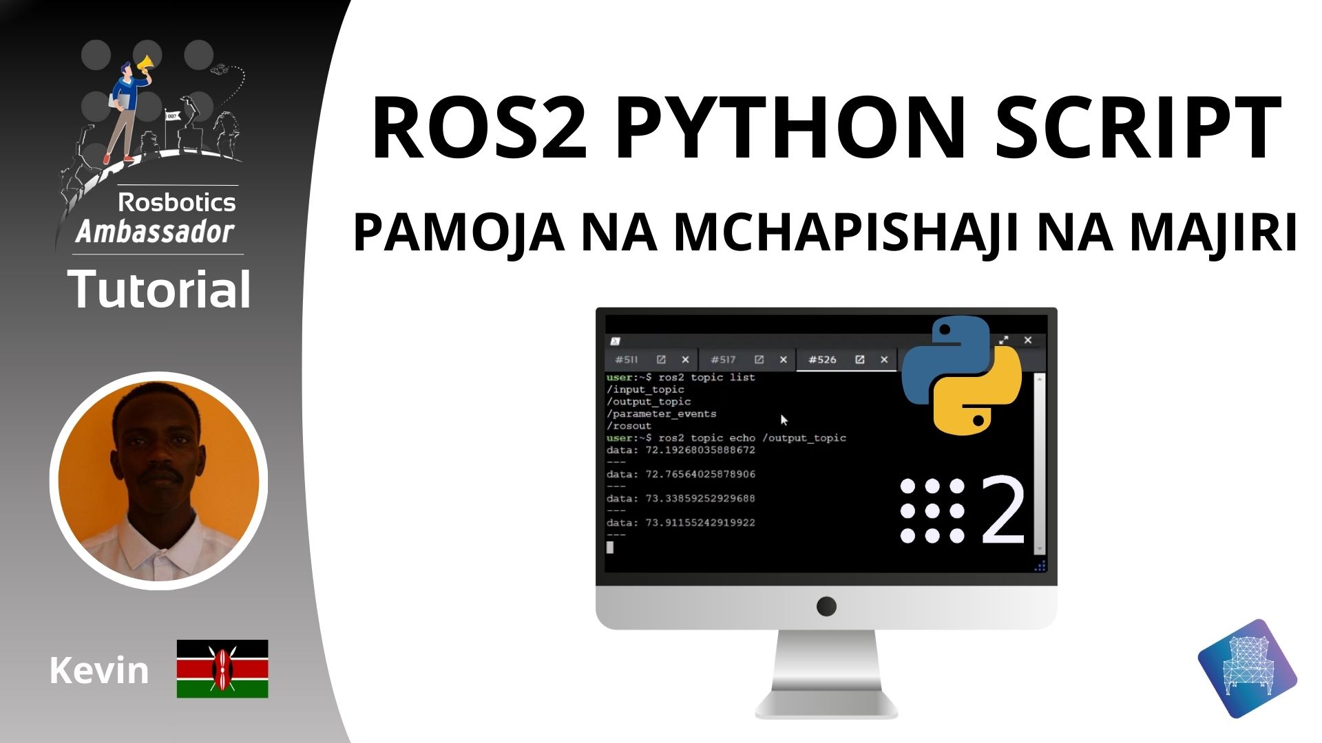 ROS2 PYTHON Script Pamoja Na Mchapishaji na Majiri – Swahili ROS Tutorial