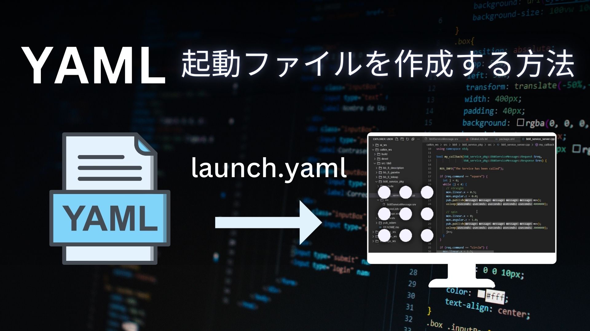 launch をYAMLで記述する – ROS Japanese Tutorial