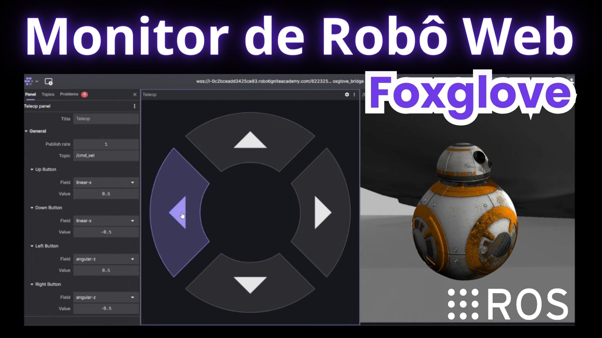 Central de Monitoramento de Robôs via Web com ROS Noetic e Foxglove – Portuguese ROS Tutorial