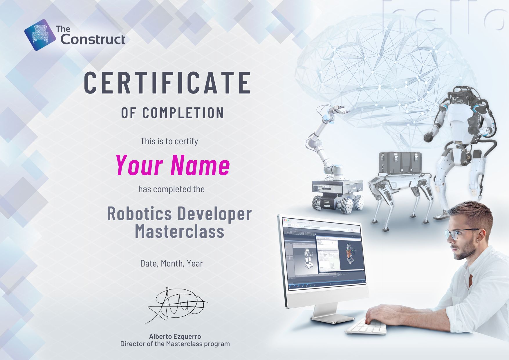 Robotics Developer Masterclass Certificate