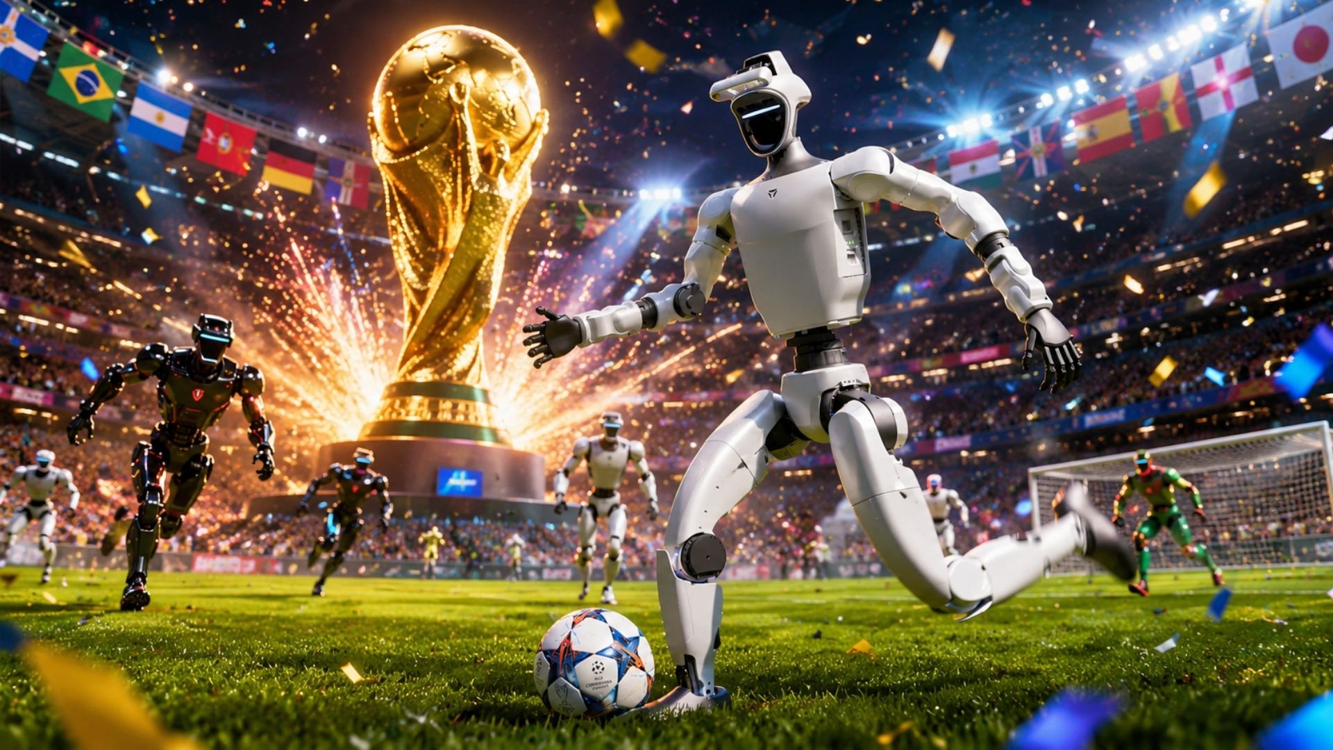 World Cup vs. RoboCup: Can Robots Beat the Best Football Team?